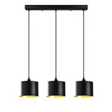 Rsylight Rys Tasarim Retro Metal Siyah Üçlü Sarkit Avize Genişlik:60cm
