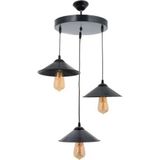 Rsylight Siyah Retro Metal 3 Lü Rustik Dekoratif Sarkıt Avize