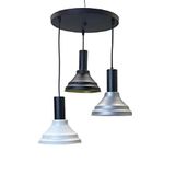 Rsylight Vina Retro Metal Dekoratif 3 Lü Modern Rustik Sarkıt Avize Çap:30 Cm