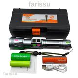 Rt-063 B Beyaz Lazer Taktik El Feneri - 60W, 6000 Lümen (Full Yedek Pil Paketi)