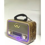 RT-301 Ahşap Nostaljik Görünümlü Bluetoothlu Usb-Sd Card Mp3 Çalar Radyo Müzik Kutusu - Kahverengi