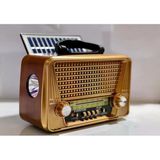 Rt-836 Nostalji Solar Güneş Enerjili Bluetooth/Usb/Sd Kart/ Radyo Mp3 Player Müzik Kutusu