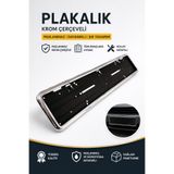 RT CAR STORE Krom Nikelaj Paslanmaz ARABA-OTOPlakalık Plastik 2ADET ÖN-ARKA Plaka Çerçevesi
