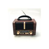 RTG NS8107 Ahşap Nostaljik Görünümlü Bluetoothlu USB-SD Card Girişli Radyo Hoparlör Müzik Kutusu