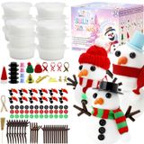 Rtisaeu 12'li Paket Noel Kardan Adam El Sanatları, Bir Kardan Adam Kiti İnşa Et İç Mekan Dekorasyonları, Kendin Yap Kardan Adam Kiti Noel Çorabı Doldurucular Hediye Kardan Adam Yapımı Kiti Aktiviteler