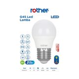 Rtl09121 Rother G45 Led Ampul 6W E27 470 Lümen 3000K Sarı Işık - Enerji Tasarruflu Ampul