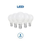 Rtl09221-5 Rother G45 Led Ampul 6W E14 470 Lümen 3000K Sarı Işık Enerji Tasarruflu Ampul 5 Adet