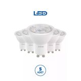 Rtl11101-5 Rother Gu10 Led Spot Ampul 6W 540 Lümen 6000K Beyaz Işık Enerji Tasarruflu Ampul 5 Adet Vitrin