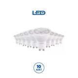 Rtl11111-10 Rother Gu10 Led Spot Ampul 6W 540 Lümen 4000K Gün Işığı Enerji Tasarruflu Ampul 10 Adet Vitrin