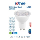 ''Rtl11121 Rother Gu10 Led Spot Ampul 6W 540 Lümen 3000K Sarı Işık - Enerji Tasarruflu Ampul