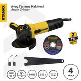 Rtm1080 Avuç Taşlama Makinası 115 Mm 750 W Devir Ayarlı