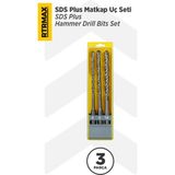 RTRMAX RBS003 Sds Plus Matkap Uç Seti (6 x 160 mm/8 x 160 mm/10 x 160 mm) - 3 Parça - Renkli
