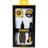 Rtrmax RTK7003 El Aleti Seti 5 Parça (Pense-Kontrol Kalemi-Elektrik Bandı-Metre-Maket Bıçağı)