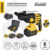 RTRMAX RTS5040 Şarjlı Sds Plus Kırıcı ve Delici Kömürsüz 1.8Jul 26mm 2x4 Ah 20V Çift Akü S-Lion - Akü Dahil