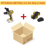 Rtrmax RTX3010 Şarjlı Darbeli Matkap Kömürsüz 70 NM+SET016 4.0 Ah Akü Seti-2 Ad RTX1804-RTX1808