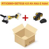 Rtrmax RTX3060 Akülü Avuç Taşlama Kömürsüz 115 mm 10.000 Rpm + SET016 4.0 Ah Akü-2 Ad (RTX1804-RTX1808) Rtrmax X-Lion