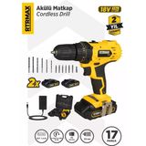 Rtrmax Şarjlı Matkap 18V 2X1.5 Ah Çift Akülü 30 Nm X-Lion Rtm350 - Akü Dahil