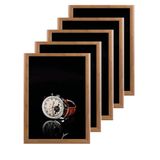 RTS Reklam 25mm Alüminyum Koyu Ahşap Görünümlü Çerçeve 5li Paket (Koyu Ahşap, (A4-210x297mm))