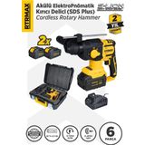 RTS5040 Şarjlı Sds Plus Kırıcı ve Delici Kömürsüz 1.8Jul 26mm 2x4 Ah 20V Çift Akü S-Lion - Akü Dahil