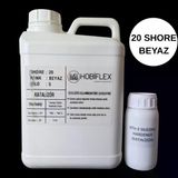 Rtv 2 Kalıp Silikonu 1. Sınıf Kalite Sıvı Silikon 5 Kg 20 Shore Beyaz Renk