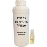 Rtv-2 Kalıp Silikonu 10 Shore Yarı Şeffaf (1 Kg) - Standart