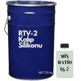 Rtv-2 Kalıp Silikonu 10 Shore Yarı Şeffaf (25 Kg) - Standart