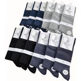 Ru-Be Socks; %100 Pamuk Soket Erkek Çorabı; Dikişsiz; Asorti 12'li Kutu; (41-44) - 41 - 44