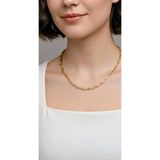 Rua Jewelry Çelik Italyan Cube Rectangle Zincir Kolye 3 Mm Altın Renk | Kararmaz ,unisex ,2 Yıl Garantili