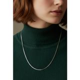 Rua Jewelry Çelik Yassı Yılan Kolye - Uzun 60 cm 1 mm Gümüş Renk | Kararmaz , Unisex , 2 Yıl Garantili