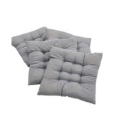 Rual 4 Lü Sandalye Minderi Bağcıklı, Çökme Yapmaz Sünger Dolgulu, Yıkanabilir 40x40 Cm Açık Gri