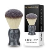 RUBAB MEN Erkekler için Lüks Yumuşak Tıraş Fırçası |Bomber Edition| Premium Zulümsüz Kılları ve Şık Gri Bomber Tonlu Ergonomik Sapı Deneyimleyin | Hindistan'da Tutkuyla El Yapımı