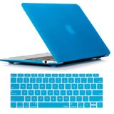 RUBAN MacBook Air 13 inç Kılıf 2022, 2021-2018 Serbest Bırakma A2337 M1 A2179 A1932 için Kılıf - MacBook Air 13 Sürümü için Dokunmatik Çubuklu Koruyucu Geçmeli Kapak ve Klavye Kapağı (Açık Mavi)