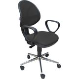 Rubano Ergonomik Ofis ve Öğrenci Çalışma Koltuğu – Sandalyesi (Krom Ayaklı) - Siyah