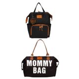 RUBBAG Anne Bebek Bakım Sırt Çantası Termal Biberonlu Ve Mommy Bag Anne Bebek Bakım Çantası 2'li Set
