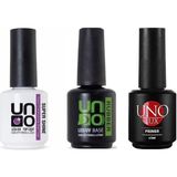 Rubber Fontenay Kalıcı Oje Seti Uno Lux Primer 15 ml +Rubber Base Gel 15ml+Supershine Top Coat 15ml