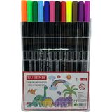 Rubenis 12 Renk 0.4 mm Fineliner Kalem Seti Canlı Renklerle Ürün Grubu Araç Gereçler - Çok Renkli - 12 Adet