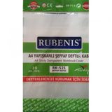 Rubenis A4 10lu Şeffaf Beyaz Yapışkanlı Defter Kabı Rk-521
