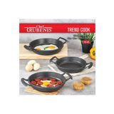 Rubenis Chef Rubenıs Trend Cook 3 Lü Döküm Sahan Seti 18Cm-20Cm-22Cm Siyah Kırçıllı Rc-45