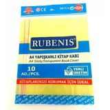 Rubenis Hazır Kitap Kabı Şeffaf 10Lu Sarı