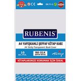 Rubenis Kitap Kabı 10 Adet Beyaz Fon Kartonu ile A4 Boyutunda Koruma Sağlar
