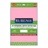 Rubenis Kitap Kabi A4 Yapiskanli Buzlu Seffaf Pembe 10 Lu