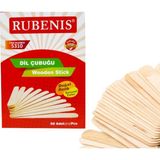 Rubenis Kutulu Ahşap Natürel Renk Dil Çubuğu 50’li 1 Kutu - Naturel