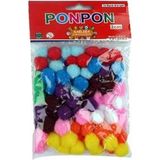 Rubenis Ponpon 2 cm 10 Renk Karışık 70 Li Paket - Çok Renkli