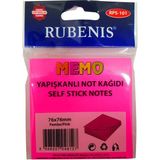 Rubenis Yapışkanlı Not Kağıdı Pembe - Beyaz