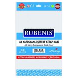 Rubenis Yapışkanlı Şeffaf Beyaz Kitap Kabı