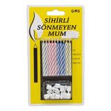 Rubı Doğum Günü Mumu Sönmeyen Şaka Mumu Üfleyince Sönmeyen Tekrar Yanan Şaka Mum - 1 Adet