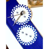 Rubi Porselen Modern Nazar Boncuğu 6 Kişilik Porselen 19 cm Pasta Takımı - Seti