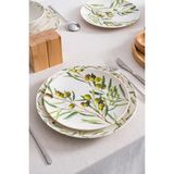 Rubi Porselen Olive 20 cm Tatlı & Pasta Tabağı 6’lı Set – Zeytin Dalı Desenli Porselen