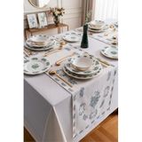 Rubi Porselen Vintage Flowers Green 48 Parça 12 Kişilik Porselen Yemek Takımı - Yeşil