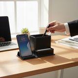 Rubicon Masa Üstü Suni Deri Kalemlik Notluk Telefon Stantlı Kartvizit Bölmeli